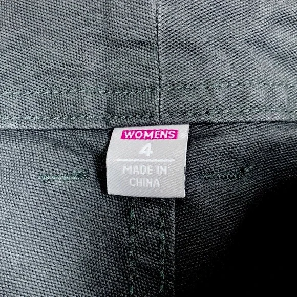 STIO Rivet Utility Pants Women's 4 Basalt Grey Canvas Straight Organic Cotton - Picture 3 of 14